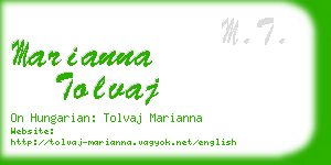 marianna tolvaj business card